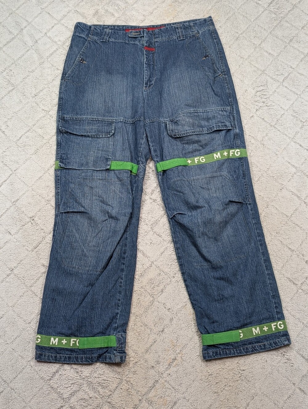 Marithe Francois Girbaud Jeans Mens 40x34 Blue Shuttle Tape Baggy Wide Leg Y2K